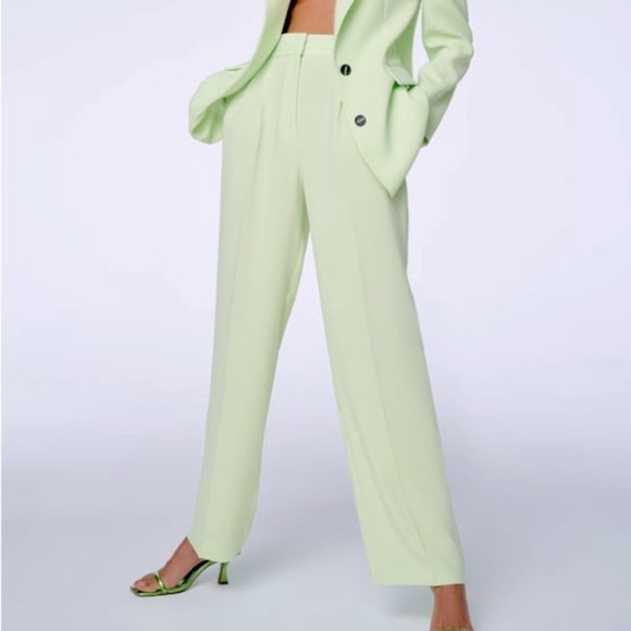 Sage Green Wide Leg Join Life Trouser - Picture 5 of 6